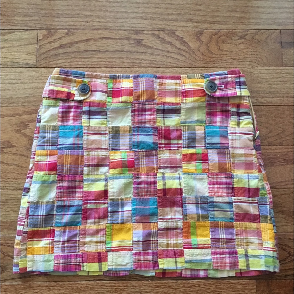 Madras JCrew skirt