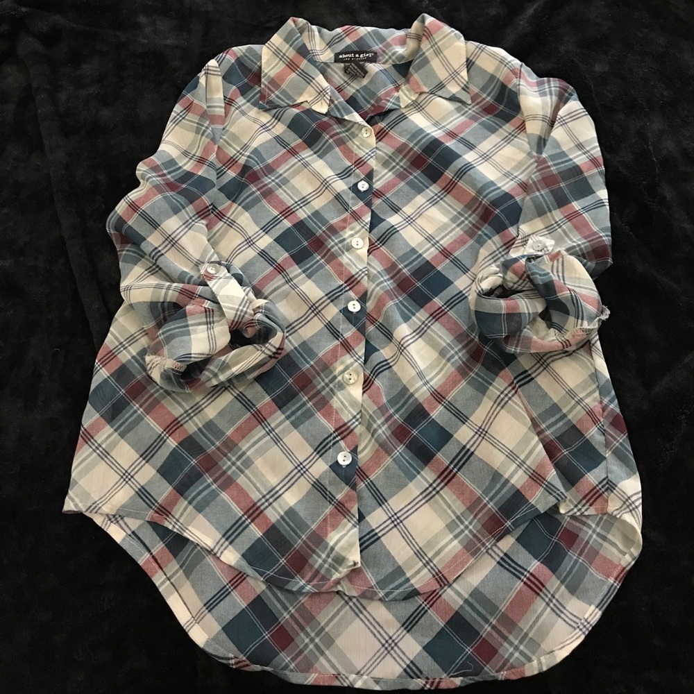 Striped button up blouse