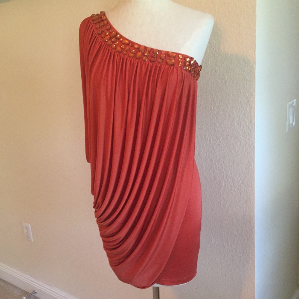 NWOT Gorgeous Burnt Orange Mini Dress