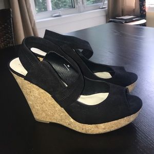 Black corked wedges