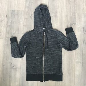 Vans black heathered zip up hoodie