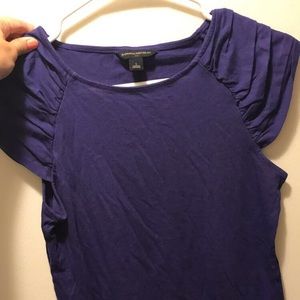 Purple short sleeve blouse