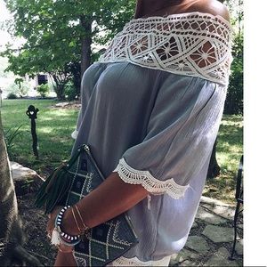 Off Shoulder Flowy Blouse
