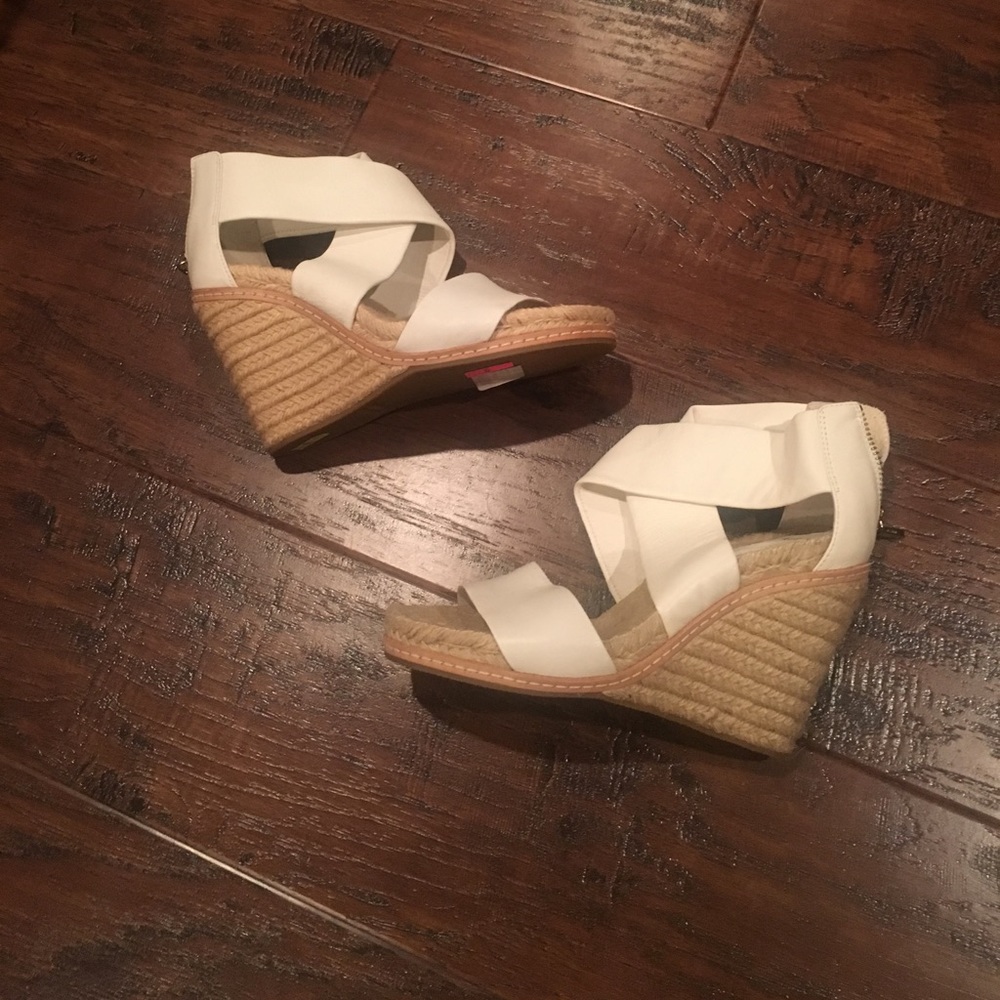 Jayden White Espadrille Wedge