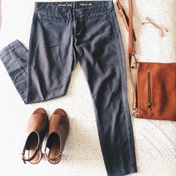 GAP Pants - GAP Super Skinny Grey Khakis