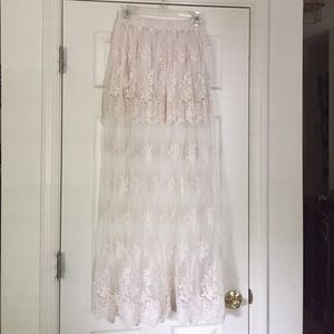 Lace maxi skirt