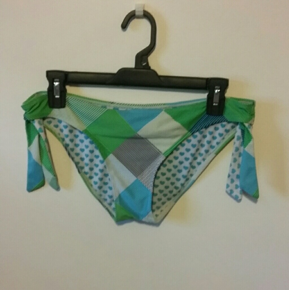 Checkered Bikini Bottoms w/Hearts inside