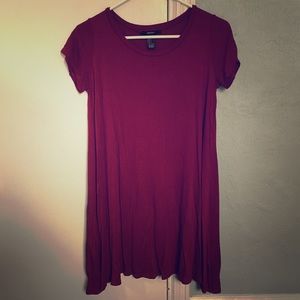 Maroon babydoll dress
