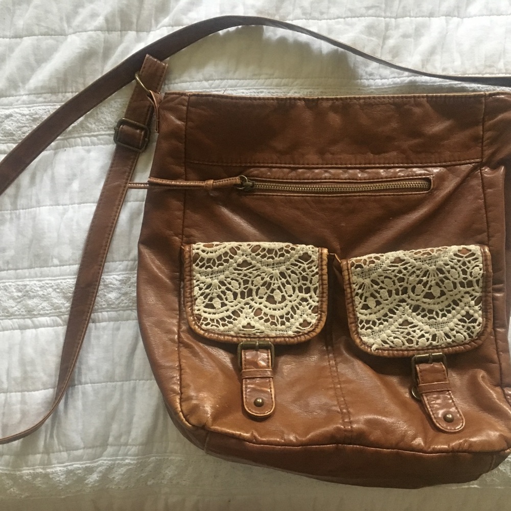 Tan over the shoulder bag