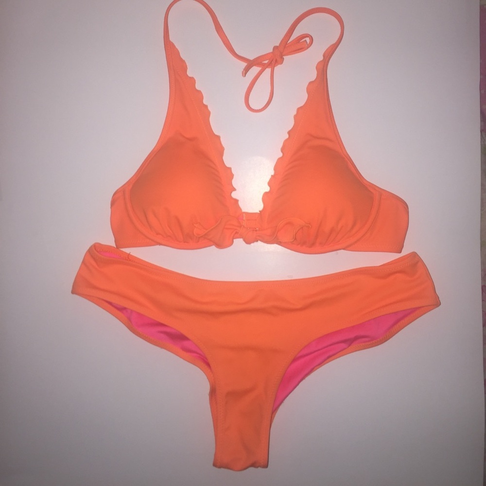 Victoria Secret Swim Bright Orange Cheeky Bikini