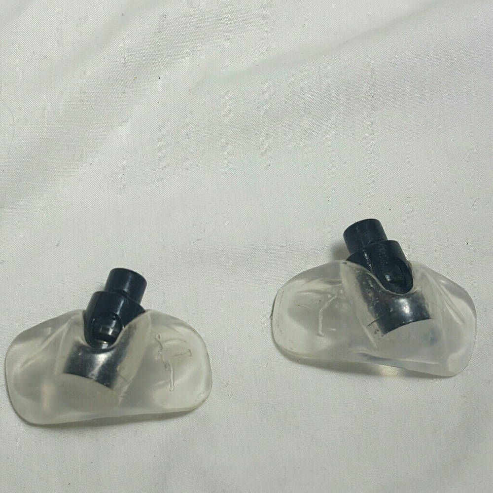 1 pair Lace Locks CLEAR Black Jumpman Basketball S