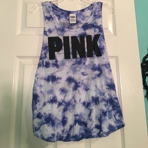 Tie dye cut off PINK tank