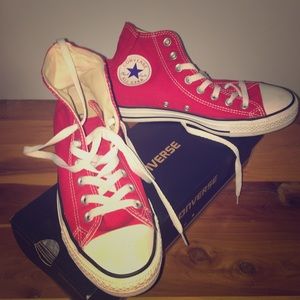 CONVERSE red high tops