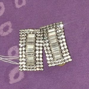 Vintage Faux Diamond Earrings 