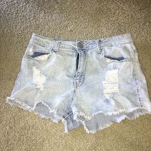 Pac Sun High Rise Jean shorts- size 9