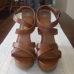 Mossimo Supply Co. Brown Leather Sandals