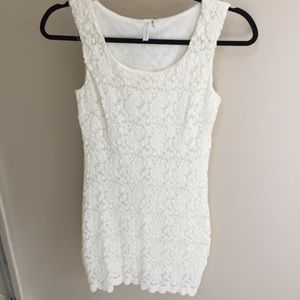 Adorable White Lace Bodycon Dress