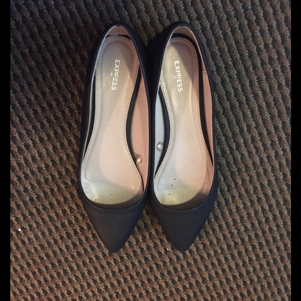 Black Express flats size 8