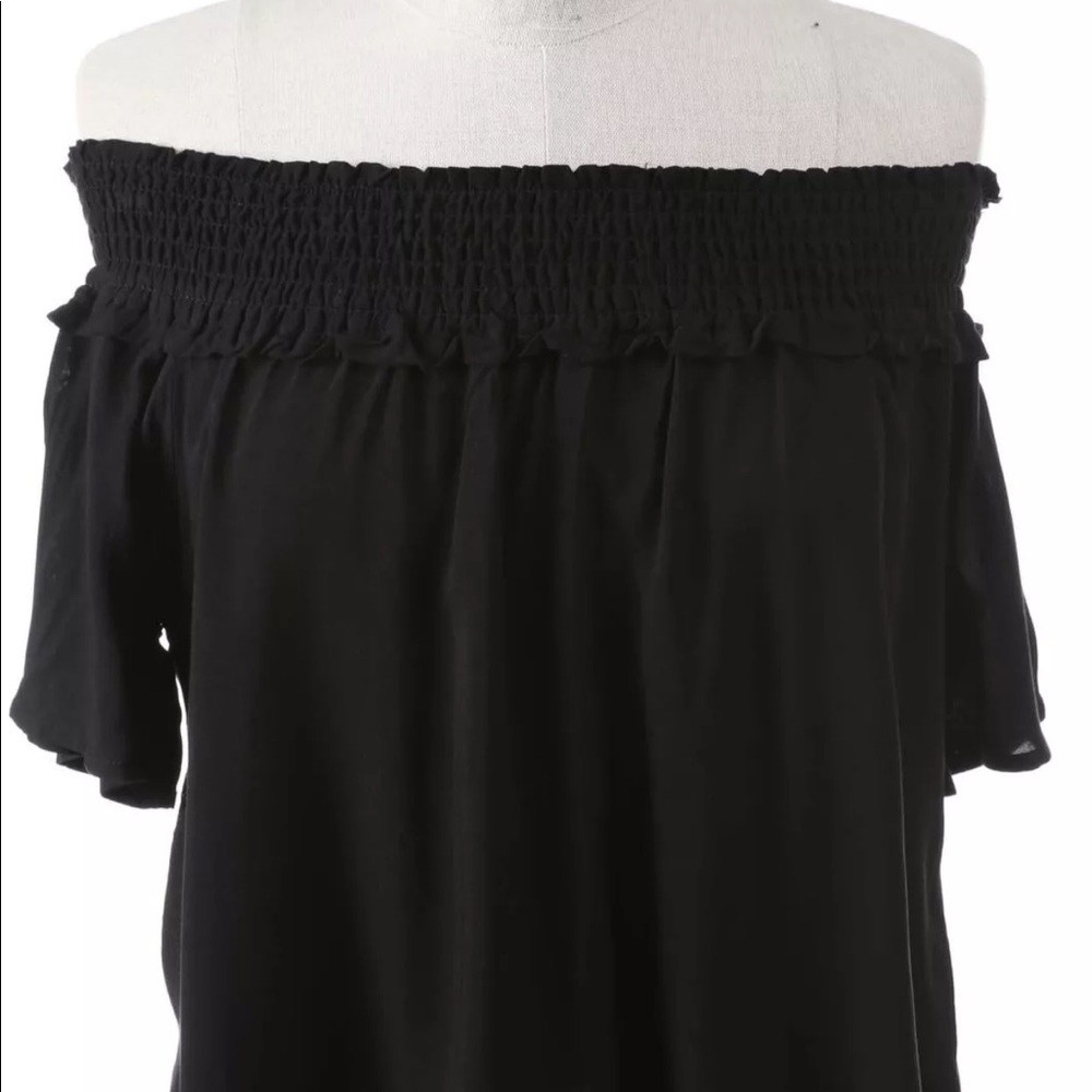 Off the shoulder, Linen , " Kate ",  ribbed top 🌸 - Picture 4 of 5