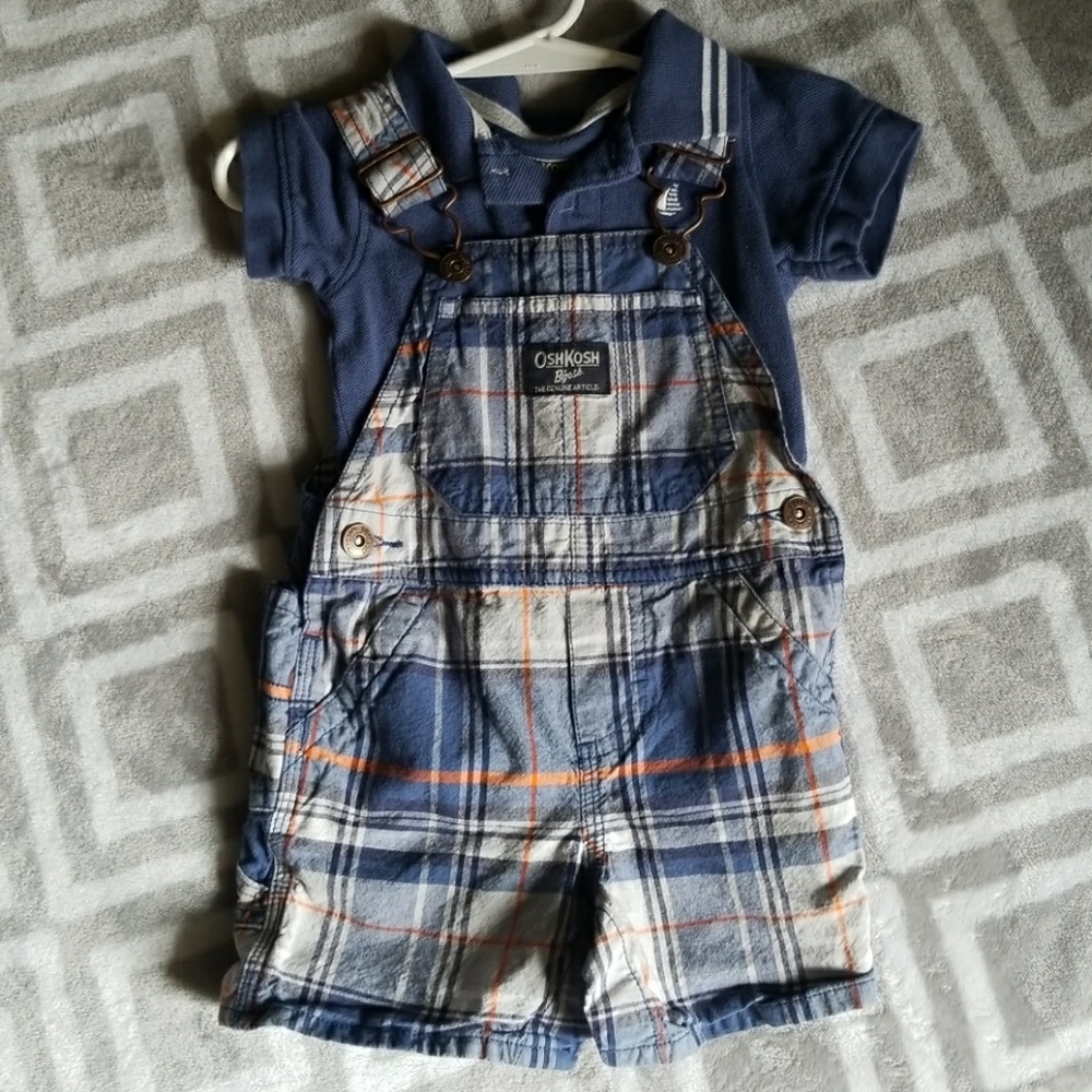 Osh kosh overalls with shirt.