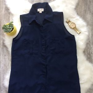 Navy blue chiffon tops :)