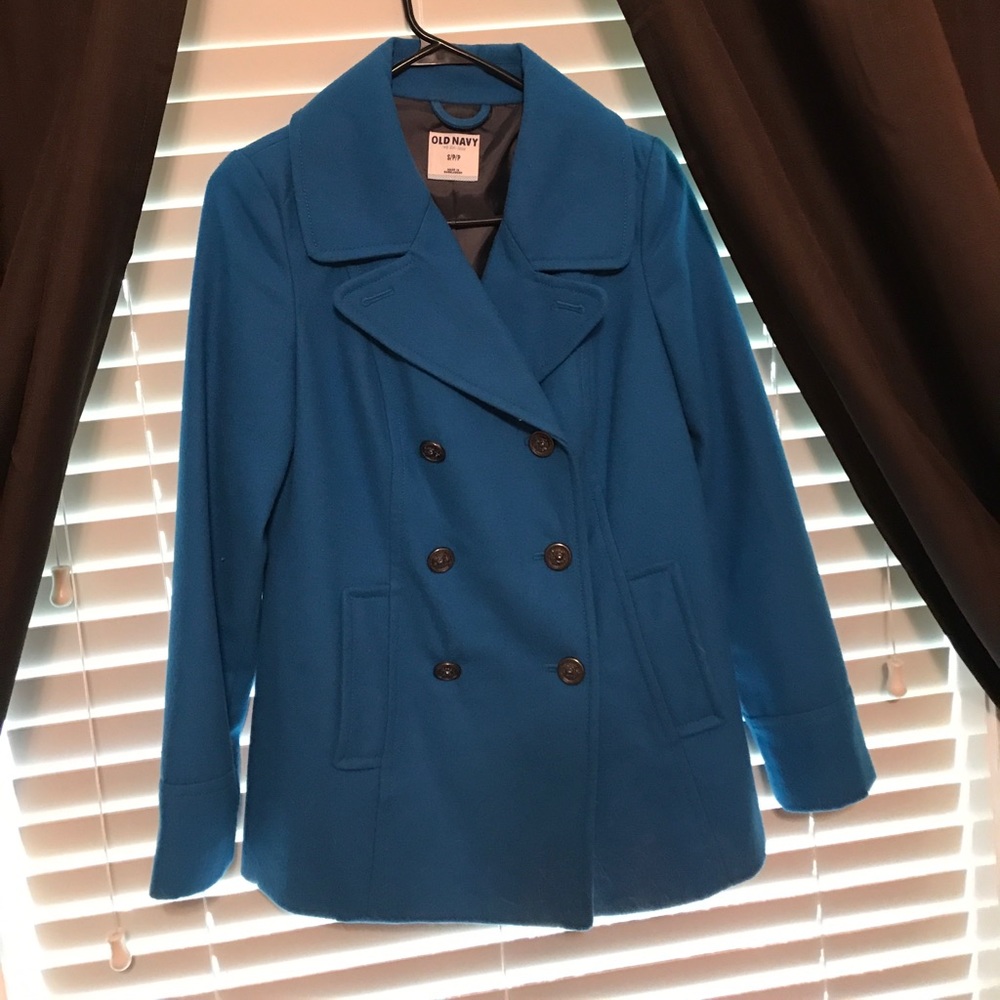 Blue pea coat