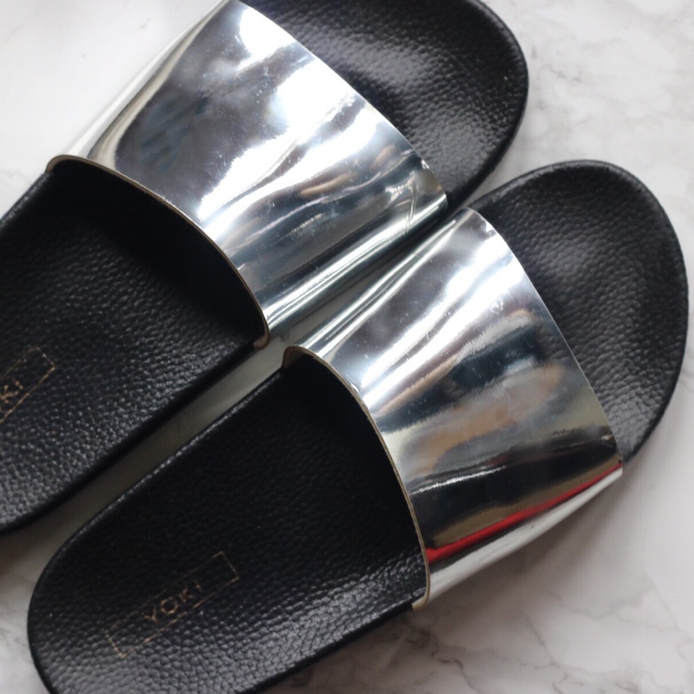 Metallic Silver Slides - NEW