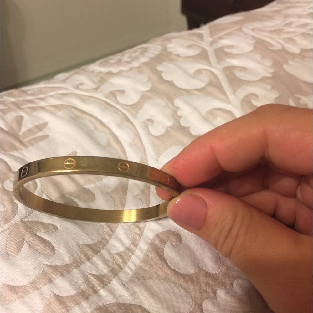 Gold love bracelet