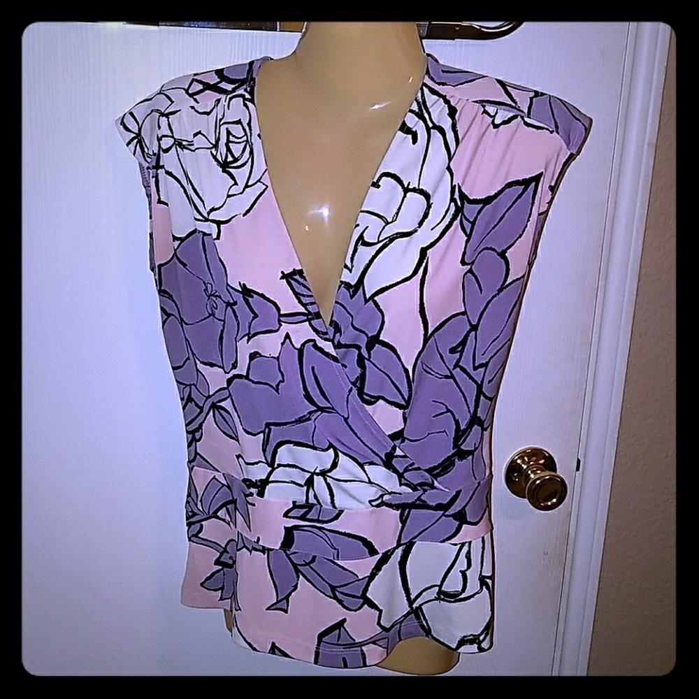 Purple and Pink Women's blouse