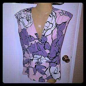 Purple and Pink Women's blouse