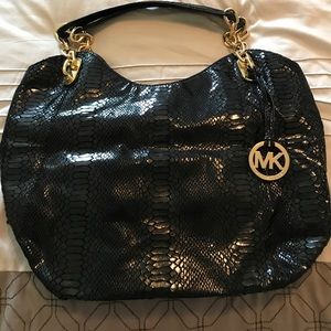 Black Snake Skin Michael Kors Purse