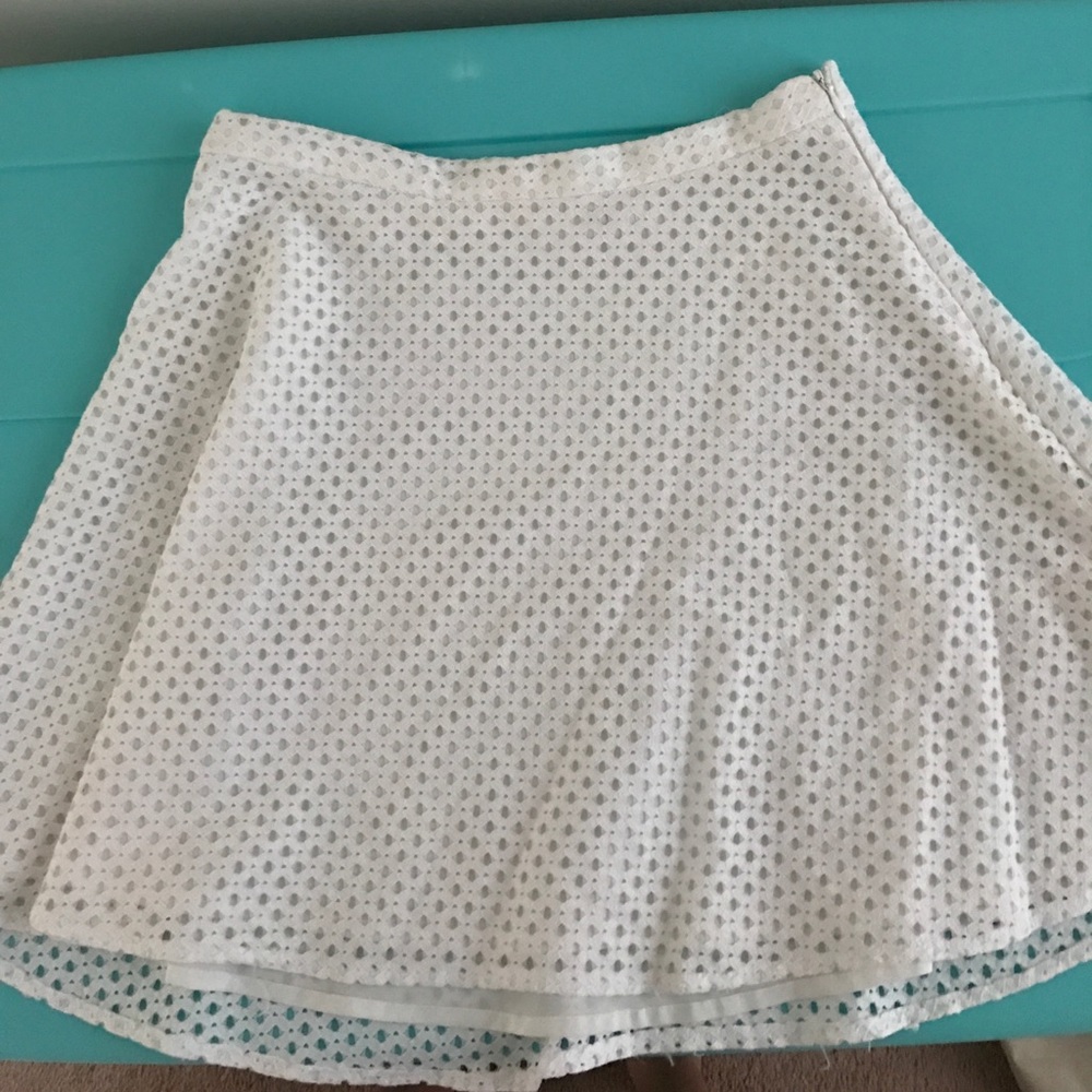 Boutique White Mini Skater Skirt