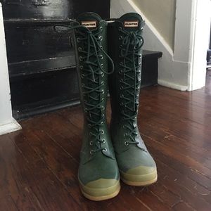 Lace-up rain boots