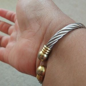 2 Tone Braided Metal Bracelet (Adjustable)