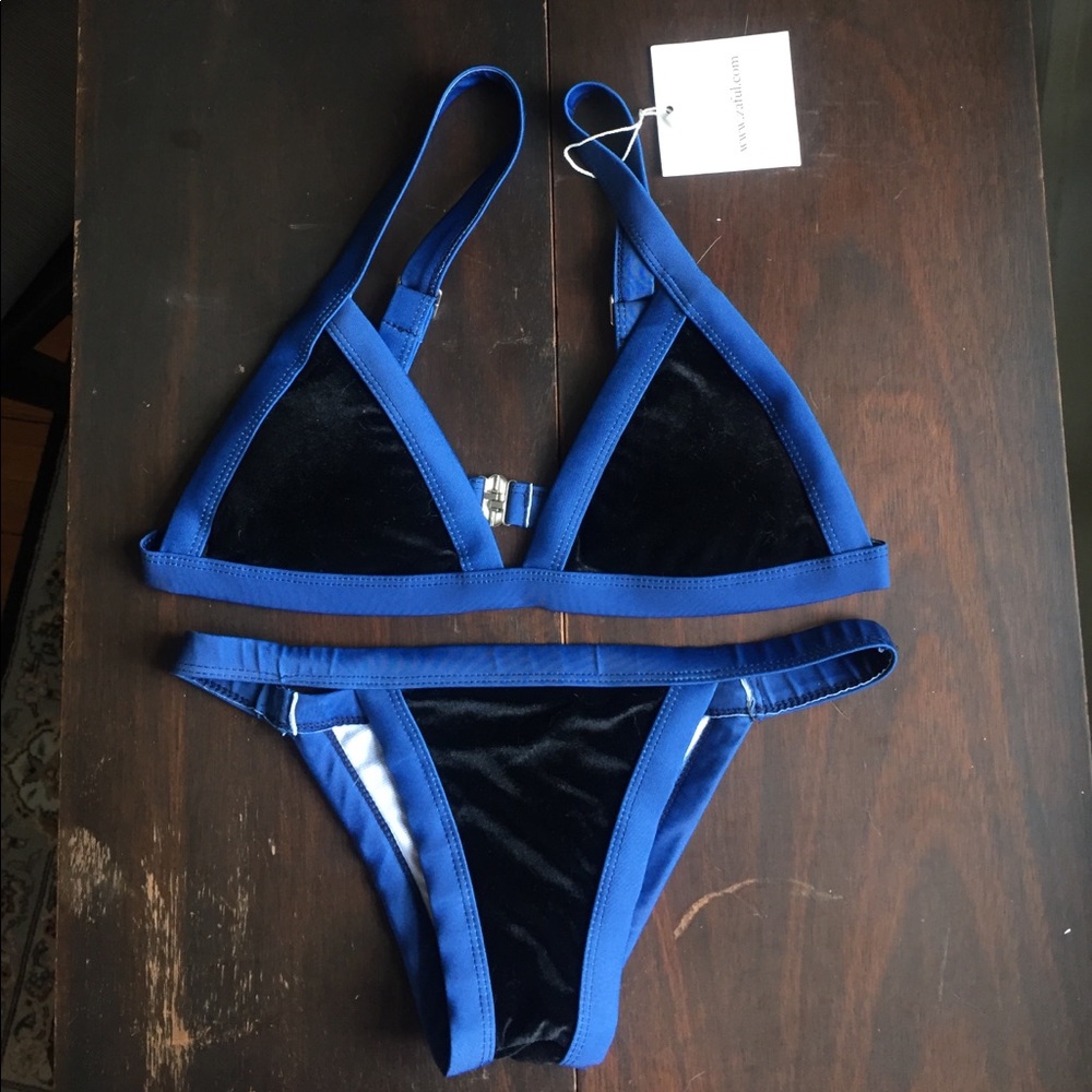Black Blue Velvet Zaful Bikini! Gorgeous