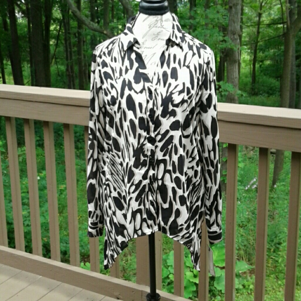 Dana Buchman Animal Print Blouse