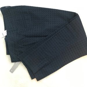 Loft eyelet navy ankle pants