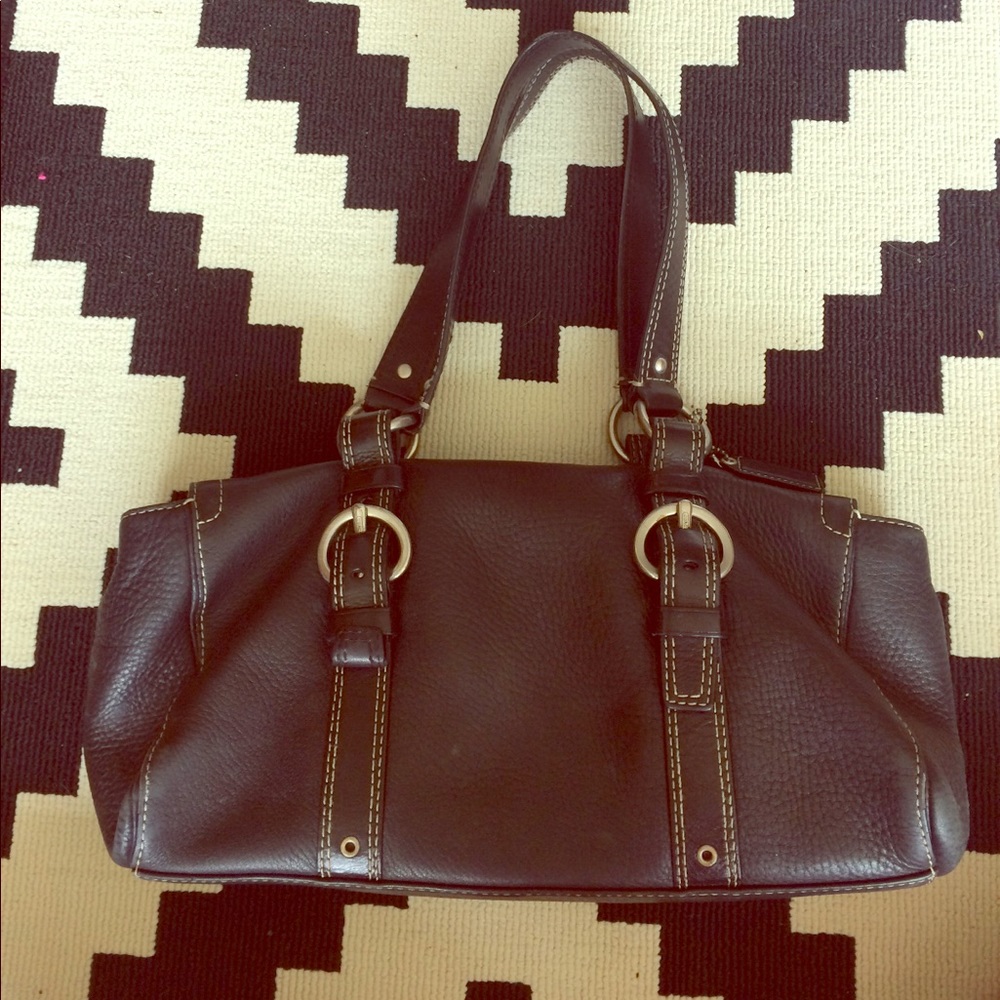 Black leather authentic Coach purse