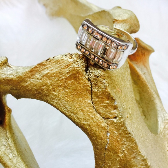 . {GATSBY} Crystal bar ring o/s - Picture 3 of 8