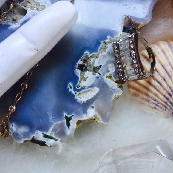 . {GATSBY} Crystal bar ring o/s - Picture 5 of 8