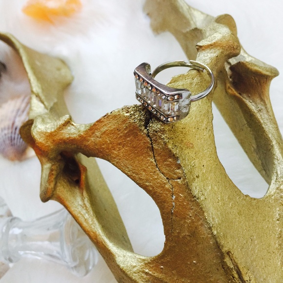 . {GATSBY} Crystal bar ring o/s - Picture 4 of 8