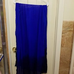 Blue ombre gausy scarf