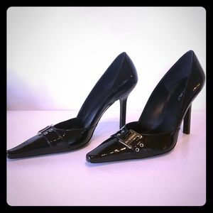 Women's BCBGirls black patent pumps