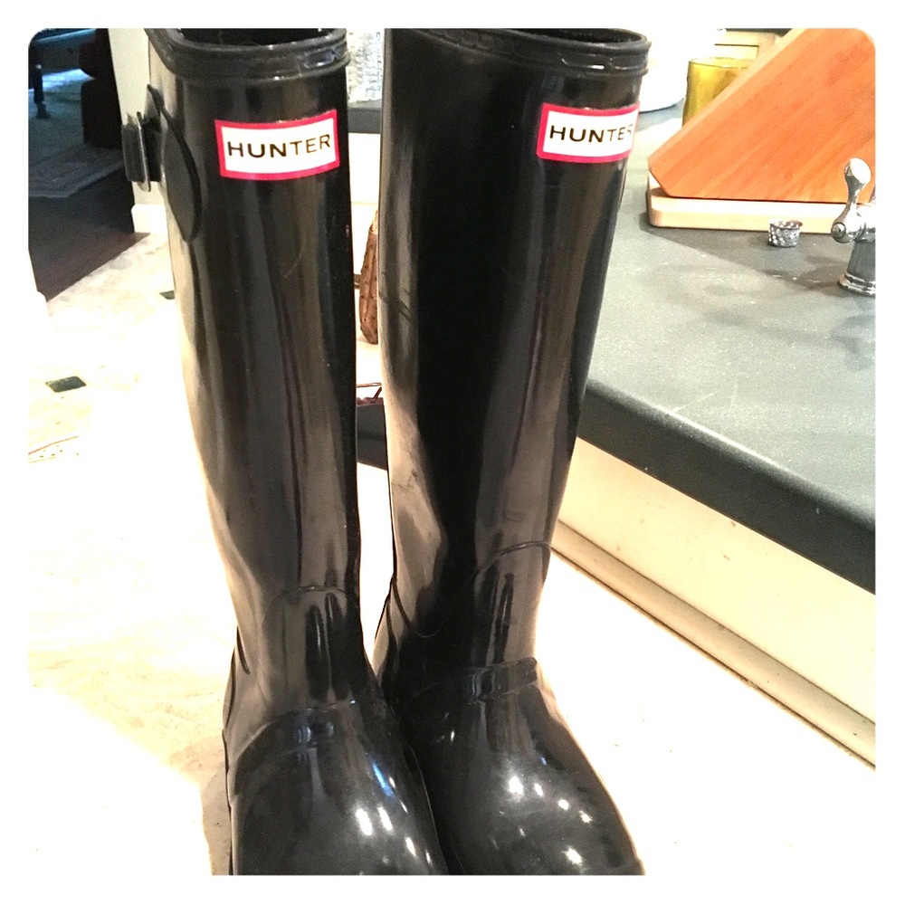 Tall Black Hunter Rain/Snow Boots