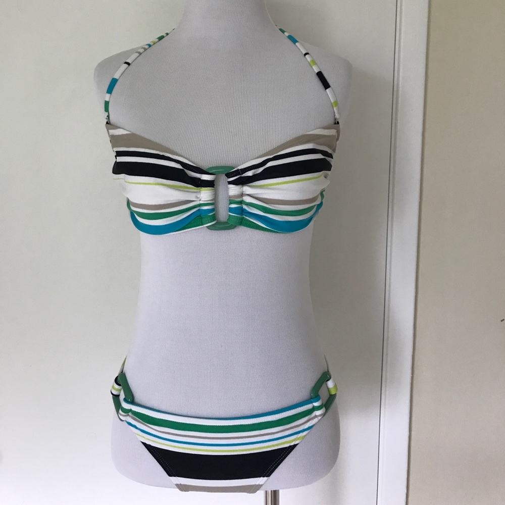 STRIPED SET BIKINI/COVER UP.
