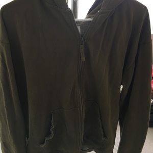 Green Urban Outfiters Zip Up Sweater