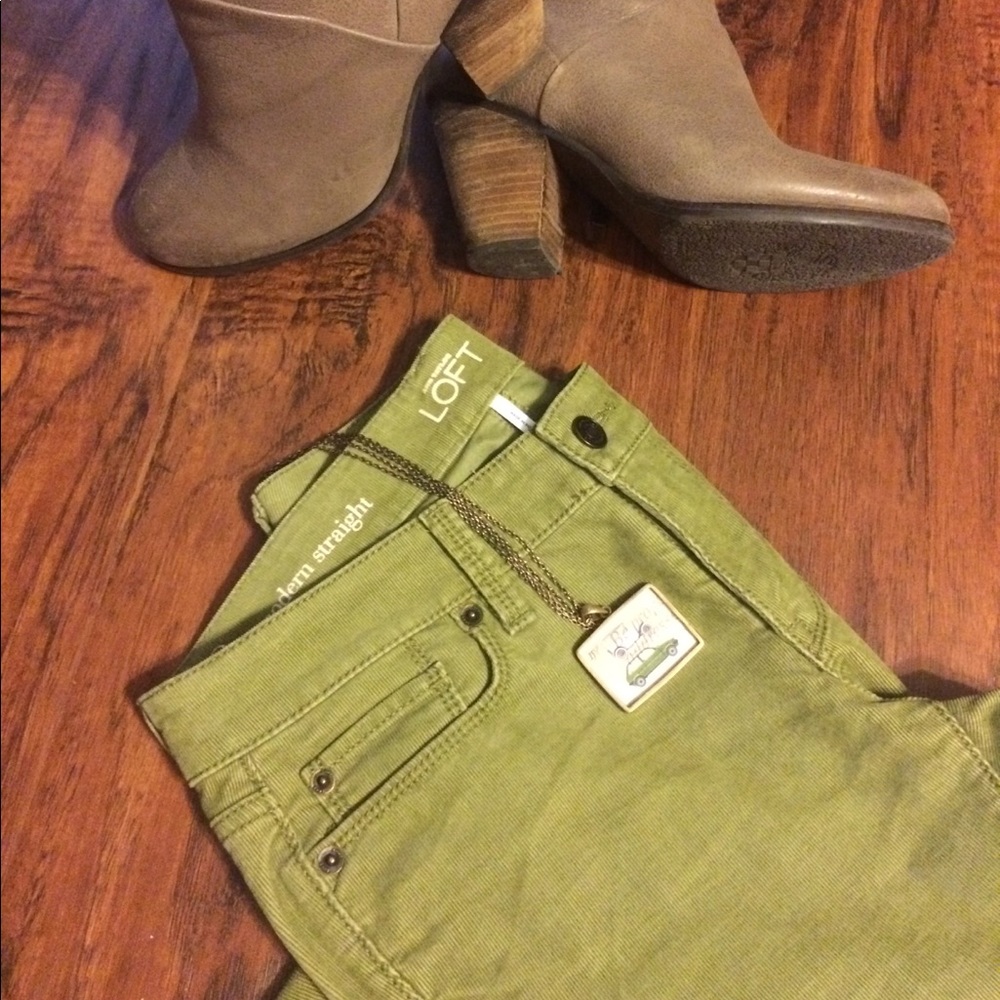 Ann Taylor LOFT Green Modern Straight Cords