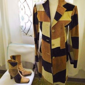 Charlotte Russe NWOT Suede/Leather Patchwork Coat