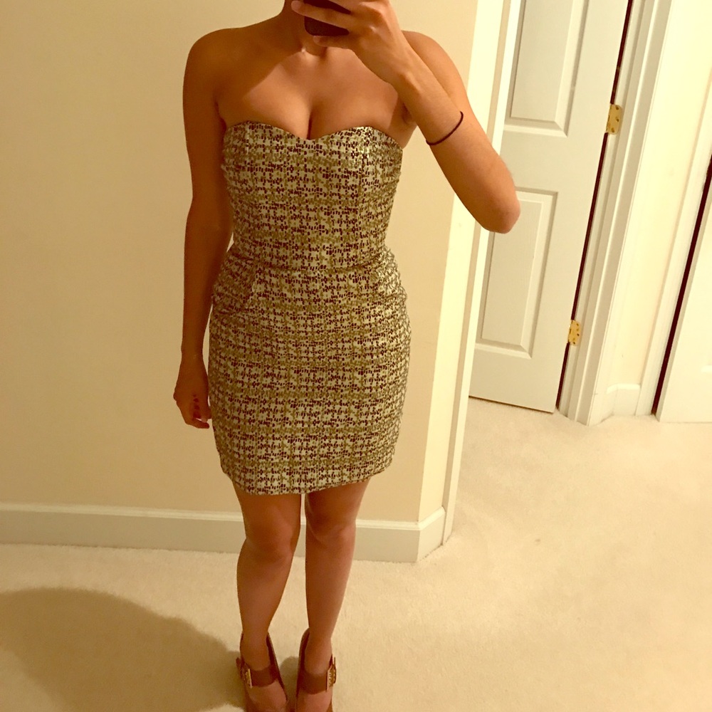 H&M metallic dress size 0