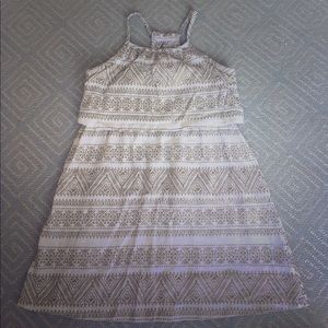 Girls Carter Maxi Dress; gold and white